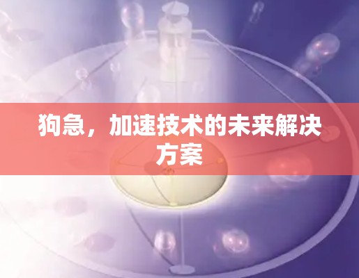 狗急，加速技术的未来解决方案