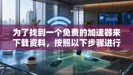 为了找到一个免费的加速器来下载资料，按照以下步骤进行
