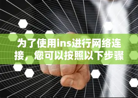 为了使用ins进行网络连接，您可以按照以下步骤进行操作