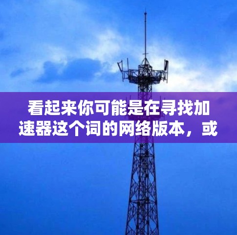 看起来你可能是在寻找加速器这个词的网络版本，或者是询问某个特定类型的加速器软件。不过，为了更准确地回答你的问题，我需要更明确地了解您的具体需求。以下是一些可能的解释和建议